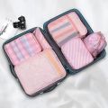 8 PCS High Quality Travel Storage Bag Organizer Set For Clothes Shoes Cosmetic Tidy Organizer Wardrobe Suitcase Pouch Travel Organizers Packing Bags. 