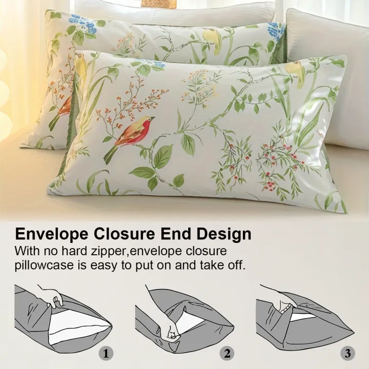 3pcs/set%20Leaf%20Floral%20Pattern%20Duvet%20Cover%20Set(1%20Duvet%20Cover%20&%202%20Pillowcase%EF%BC%89Soft%20And%20Skin-Friendly%20Duvet%20Cover%20Bedding%20Set%20For%20-%20Image%204