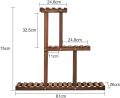 3 Layer Wooden Stepping Flower Display Stand, Garden Flower Staging Plant Stand Storage Rack 31.9x10.2x29.5in.