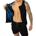 Men Gynecomastia Compression Tank Top Sweat Vest Fitness Body Shaper Shirt Thermo Sauna Workout Shapewear Slimming Fat Burner. 