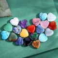 10/20/30PCS Heart Shape LOVE 20MM Natural Crystal Amethyst Agate Irregular Mineral Healing Stone Gravel Specimen Home Decoration. 