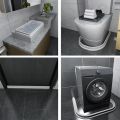 Silicone Water Stopper Self-Adhesive Bendable Flexible Water Retaining Strip Bathroom Door Dry Wet Separation Shower Dam Barrier. 