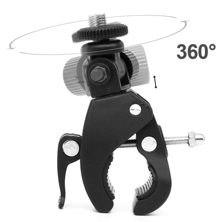 1PCS Motorcycle/Bicycle Quick Release Screw Clamp Bracket Bike Handlebar Mount 1/4 Tripod For Camera DV