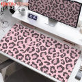 Pink Leopard Print Mouse Pad HD Printing Large Seaming Waterproof Mouse Pad Anti-slip Gaming Mouse Pad. 