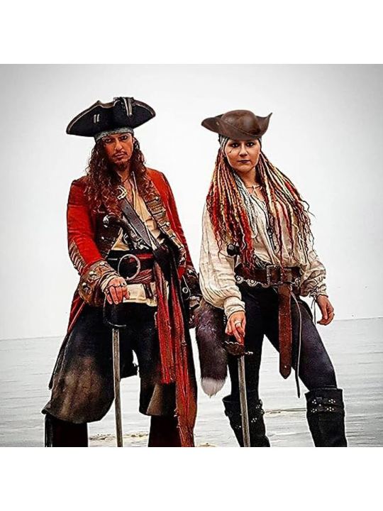 Faux%20Leather%20Pirate%20Hat%20-%20Brown%20Imitation%20of%20Old%20%20Colonial%20Style%20Tricorn%20,%20For%20Holiday%20Party%20Cosplay%20Halloween%20-%20Image%203