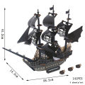 3D Wooden Puzzle Pirate Ship The Black Pearl DIY Building Assembly Wood Sailboat Model Kit Educational Toys For Children Kids.