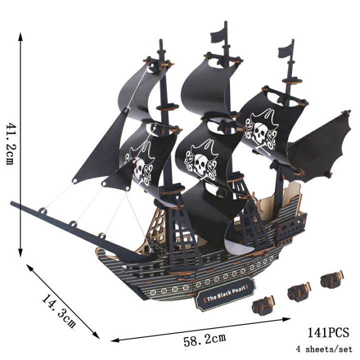 3D%20Wooden%20Puzzle%20Pirate%20Ship%20The%20Black%20Pearl%20DIY%20Building%20Assembly%20Wood%20Sailboat%20Model%20Kit%20Educational%20Toys%20For%20Children%20Kids%20-%20Image%206
