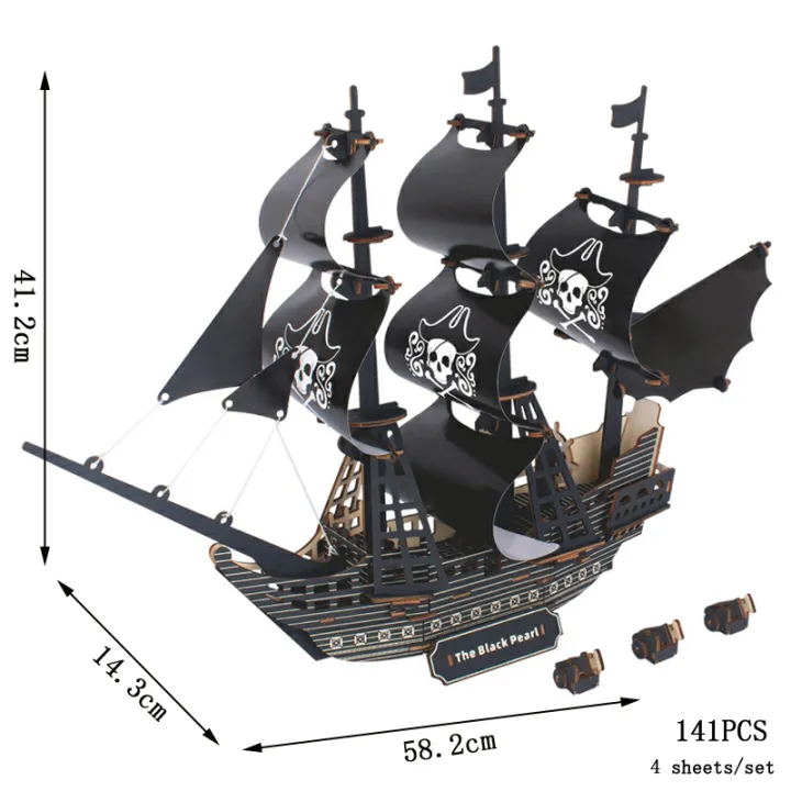 3D%20Wooden%20Puzzle%20Pirate%20Ship%20The%20Black%20Pearl%20DIY%20Building%20Assembly%20Wood%20Sailboat%20Model%20Kit%20Educational%20Toys%20For%20Children%20Kids%20-%20Image%206