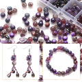 200Pcs/Box 8mm Crystal Glass Round Spacer Beads Gravel Chip For DIY Making Jewelry Handmade Bracelet Necklace Earing Craft Kit. 
