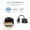 DisplayPort DP to VGA Adapter Cable Display Port For Laptop Projector DTV TV HDVD DP Male to VGA Female Converter Adapter Cable. 