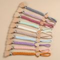 New Pacifier Weave Chain Pendant for Beech Wooden Heart Nipple Holder Soother Chain Clips Teethers for Baby Accessories. 
