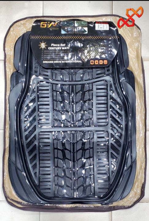 Car universal Floor mat, PVC , Rubber Surrounded Black Floor Mat Fully