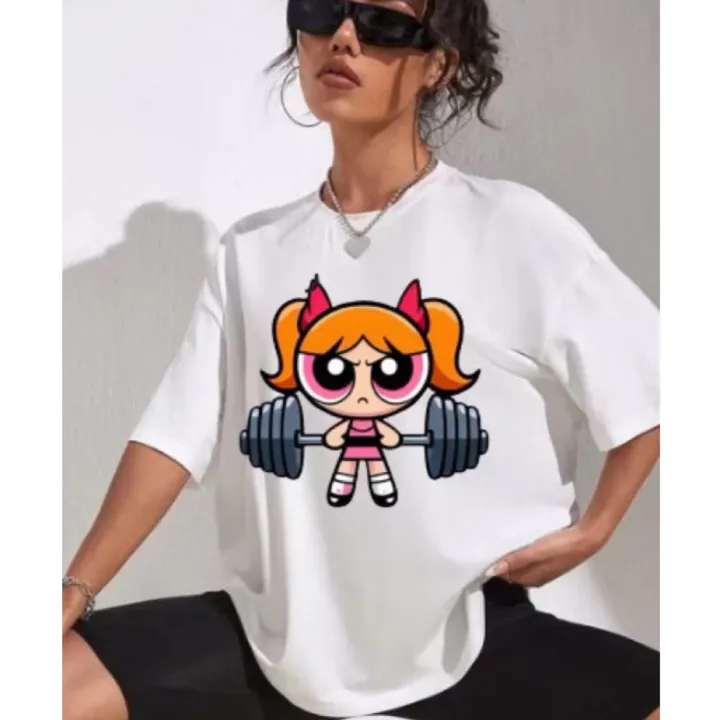 Girls%20Super%20Powerful%20Blouse%20Training%20Streetwear%20T-shirt%20Women's%20Shirt%20Academy%20Gym%20Fitness%20T-shirt%20-%20Image%202