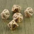 Wooden Dice 5pcs Round Corner D6 D10 Wood Dice for Flying Chess Props Table Board Role Playing Game.