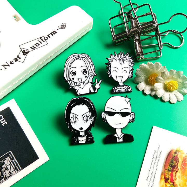 Japanese Anime Girls Oosaki Nana Character Enamel Brooches Backpack Hat Badge Clothes Lapel Pins For Fans Christmas