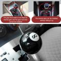 Black 8 Ball Billiard Round Shift Knob, Acrylic Speed Gear Shifter with 3 Adapters Universal Fit for Manual Vehicles. 
