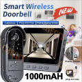 Wireless Wifi Doorbell Camera 1080P Video Intercom Doorbell Waterproof 4.3in IPS Screen Home Security Door Bell IR Night Vision. 