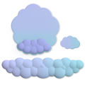 Mouse pad with wrist rest keyboard cloud anti-slip memory foam desktop office gamer mouse wrist rest.