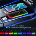 LED RGB car wireless charging board with anti slip silicone pad, multi device charging station, car charging board,. 