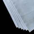 Thin Feel Cotton 40cm Pure White Handkerchief. Business Suit Napkin Restaurant Handkerchief 6PCS.