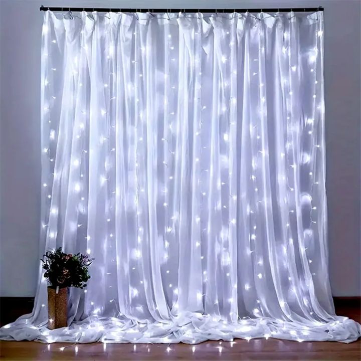 1pc%206x3/3x3/3x2/3x1m%20USB%20LED%20Curtain%20String%20Lights%20Bedroom%20Christmas%20Garland%20Fairy%20Lamp%20Wedding%20Party%20Home%20Decoration%20Lighting%20-%20Image%202