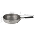 Tomshoo 1100ml Titanium Fry Pan Ultralight Grill Frying Pan with Folding Handle for Outdoor Cooking Camping Hiking Backpacking.
