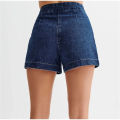 Summer Women's Denim Shorts Sleeveless High Waist Wide Leg Shorts A-Line Hot Pants Lady Jeans Bottoms Shorts Casual Style Jeans.