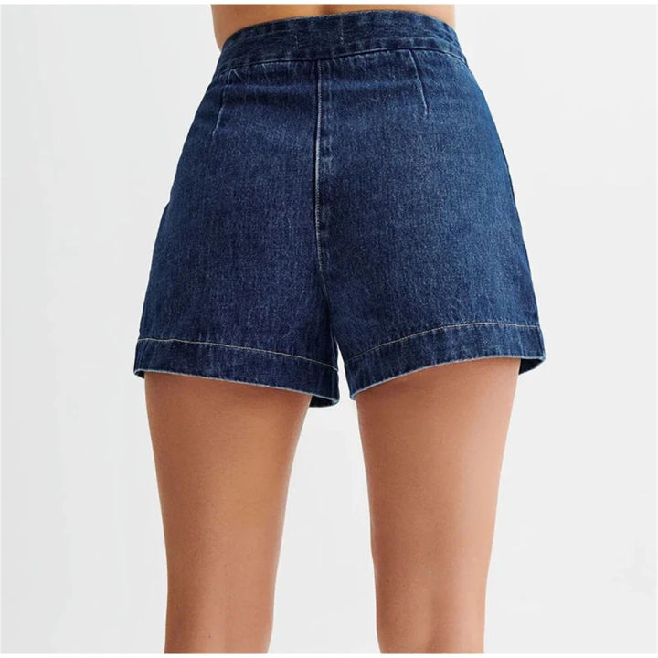 Summer%20Women's%20Denim%20Shorts%20Sleeveless%20High%20Waist%20Wide%20Leg%20Shorts%20A-Line%20Hot%20Pants%20Lady%20Jeans%20Bottoms%20Shorts%20Casual%20Style%20Jeans%20-%20Image%204