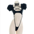 Backless Straps Bandage Underwear Set One-piece Bikini Costume Women Pajamas Lingerie Uniform Cosplay.