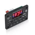 6V 12V Bluetooth 5.0 MP3 Decoding Board Module Wireless Car USB MP3 Player TF Card Slot USB FM with Microphone Handsfree control. 