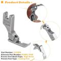 Industrial Sewing Machine Cording & Zipper Presser Foot Set – Left & Right Compatible with Lockstitch Machines. 