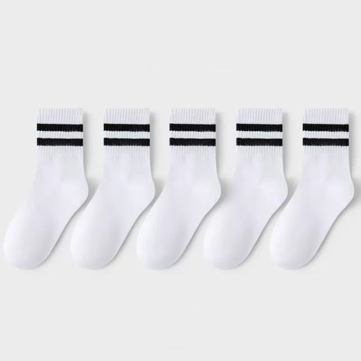 Lawadka%205Pairs/set%20Boys%20Girls%20Socks%20For%20Kids%20White%20Black%20Gray%20Cotton%20Children's%20Socks%20Student%20Sport%20Autumn%20New%20Sock%202%20to%2011Years%20-%20Image%205