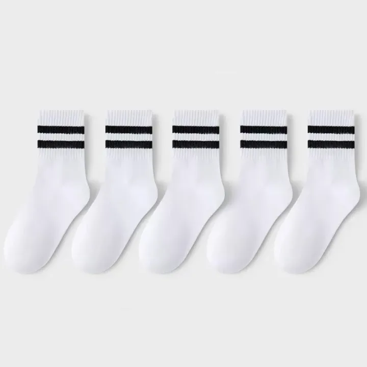 Lawadka%205Pairs/set%20Boys%20Girls%20Socks%20For%20Kids%20White%20Black%20Gray%20Cotton%20Children's%20Socks%20Student%20Sport%20Autumn%20New%20Sock%202%20to%2011Years%20-%20Image%205