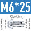 30pcs M4M5M6Jack Nuts Screw Petal Screw Anchors Petal Expansion Plugs for Curtain Expansion Clamp Petal Rivet Lock Jack Nut Bolt.