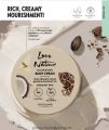 Love Nature Caring Body Cream with Organic cacao and coconut  by Oriflame: 48-hour hydration for dry, sensitive skin.. 