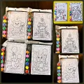 Water color set kids jigsaw water coloring book Water coloring book Water coloring pictures mixed child developmental art coloring. 