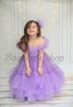 Mother & Baby girls net party frock- 0 to 7 yr girl dress -  baby party frocks -- Bow kids shop. 