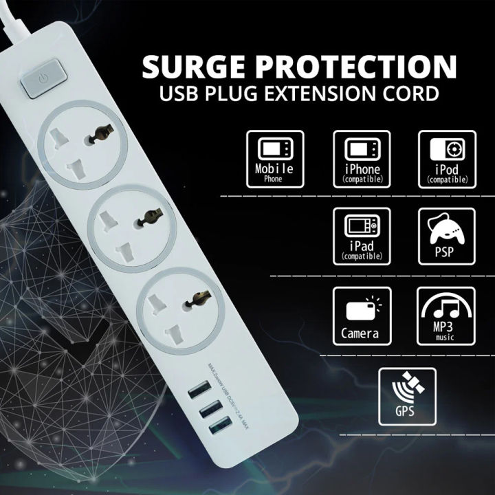 Smart%20Universal%20Extension%20Board%203%20Power%20Socket%20+%20Usb%20Ports%20Plug%20For%20Electronics%20Mobile%20Charging%20With%201.8%20Meter%20Heavy%20Duty%20Copper%20Wire%20Max%20Load%202500w%20-%20Image%202