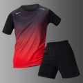 Summer men gradually color fast-drying short-sleeved shorts sports suit teenagers leisure running fitness relaxed plus-size suit. 