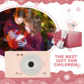 4K Digital Camera 2.4 Inch IPS Screen Campus Selfie Mini Retro Camera Front Rear Cam Entry-Level Small Students Selfie Camera. 
