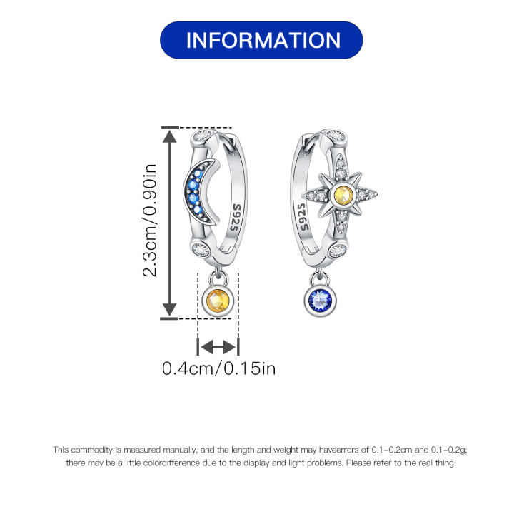 925%20Sterling%20Silver%20Mysterious%20Star%20Moon%20Earrings%20Jewelry%20Versatile%20Hoop%20Earrings%20For%20Women%20Jewelry%20Birthday%20Party%20Fine%20%20-%20Image%206