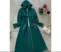 Trendy Oversize Long Hooded Coat For Womens Korean Long Coats For Girls Winter Jackets Winter Coats Fleece Upper Warm Fleece Stuff For Winters. 