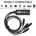 1Pair 4-Channel 3-Pin XLR Or 6.3Mm Audio And DMX Over Network Cable Extender, DMX512 Network Signal Extender Male+ Female. 