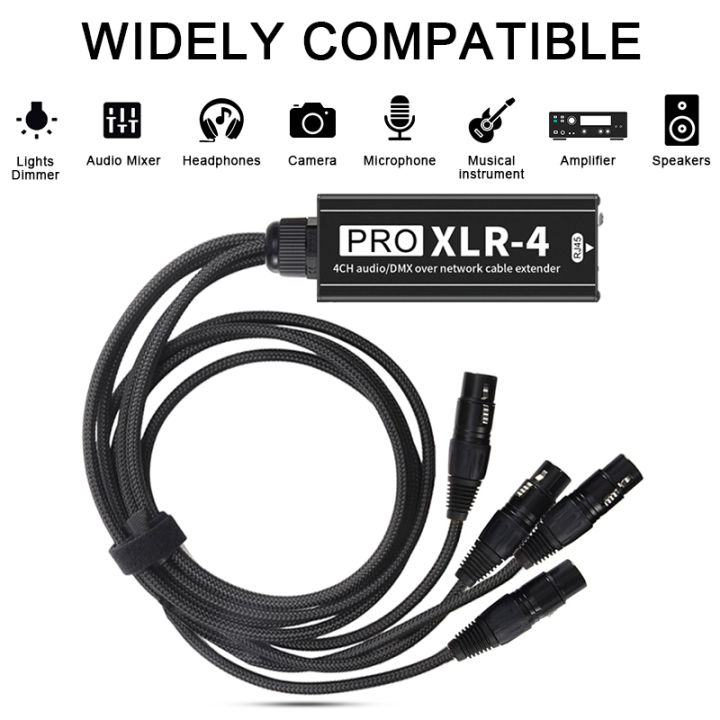 1Pair%204-Channel%203-Pin%20XLR%20Or%206.3Mm%20Audio%20And%20DMX%20Over%20Network%20Cable%20Extender,%20DMX512%20Network%20Signal%20Extender%20Male+%20Female%20-%20Image%204