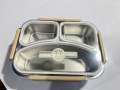 3 compartment lunch box stainless steel. 