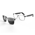 SG-20 Pro TWS 2-in-1 Smart Bluetooth Glasses - Convertible Sunglasses & Clear Lenses, Wireless Audio, Touch Control. 