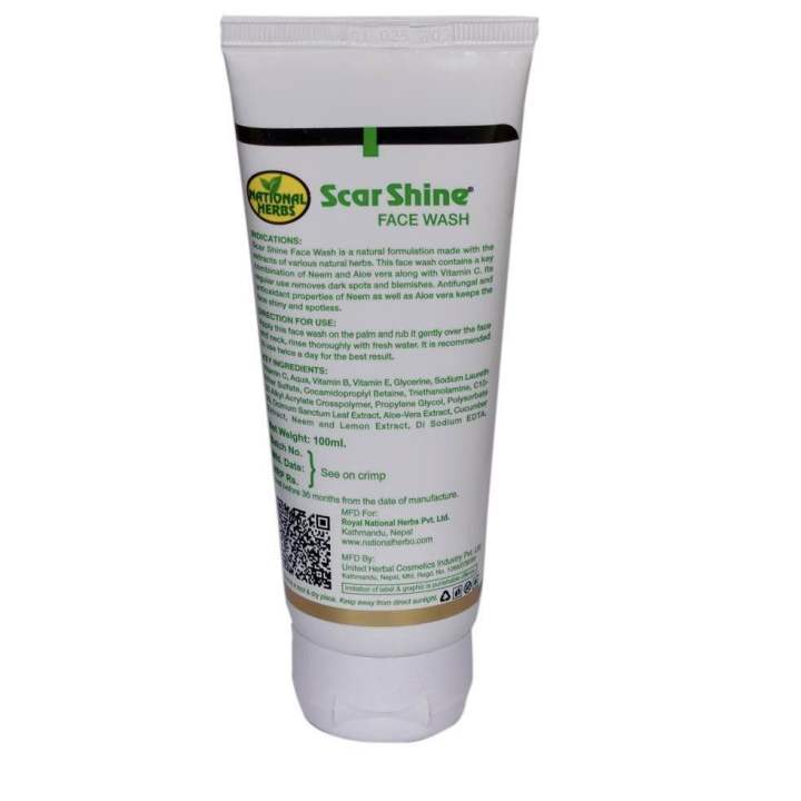 Scar%20shine%20face%20wash%20100ml%20National%20Herbs%20-%20Image%202