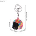 Creative Motorcycle Helmet Keychain Fashion Safety Helmet Keyring for Car Keys, Bag Pendant Decor.