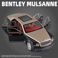 Diecast 1:24 Scale Bentley Mulsanne Alloy Model Car Collection Vehicle Simulation Sound & Light Metal Toy Car Toy For Kids . 