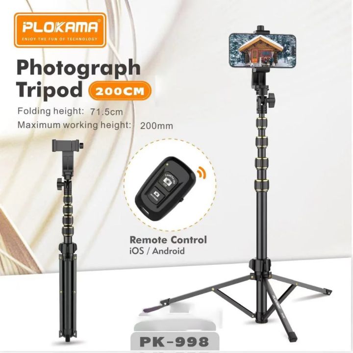 All in One Tripod Stand Plokama PK-998 with Remote